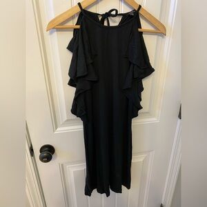 Ann Taylor black dress with ruffles